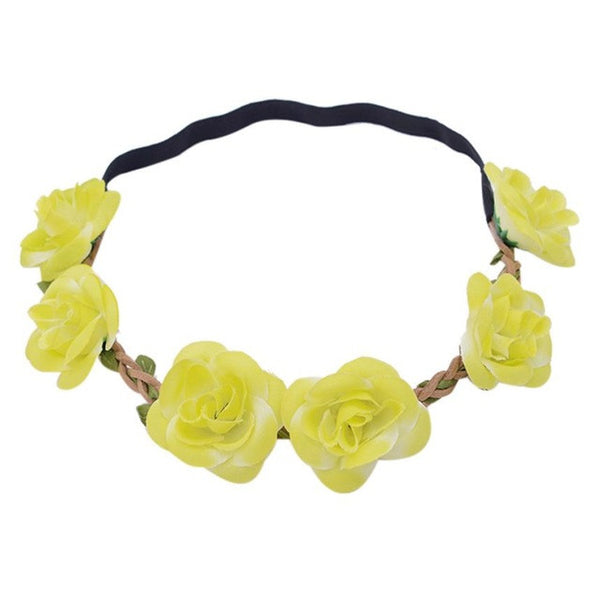 New Design Boho Headbands Hairband Women Ladies Floral Flower Festival Wedding Garland Head Band Beach Party Hair Accessories - lovell-shop