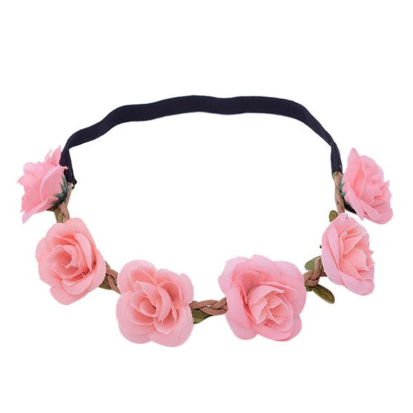 New Design Boho Headbands Hairband Women Ladies Floral Flower Festival Wedding Garland Head Band Beach Party Hair Accessories - lovell-shop