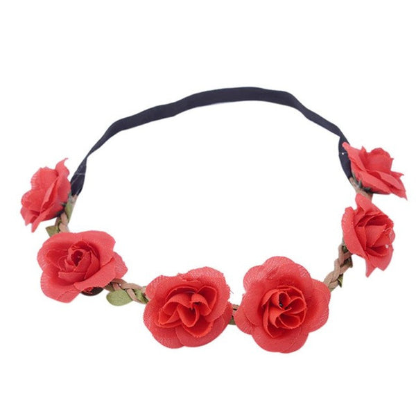 New Design Boho Headbands Hairband Women Ladies Floral Flower Festival Wedding Garland Head Band Beach Party Hair Accessories - lovell-shop