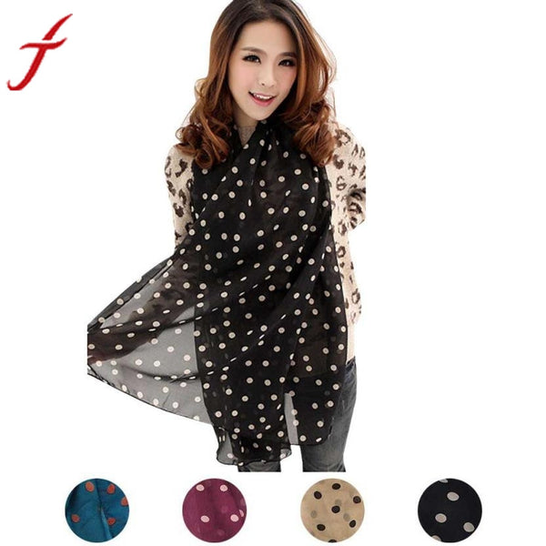 JECKSION 2016 women scarf Long Wrap Shawl Polka Dot Chiffon Scarf Scarves Stole #LN - lovell-shop