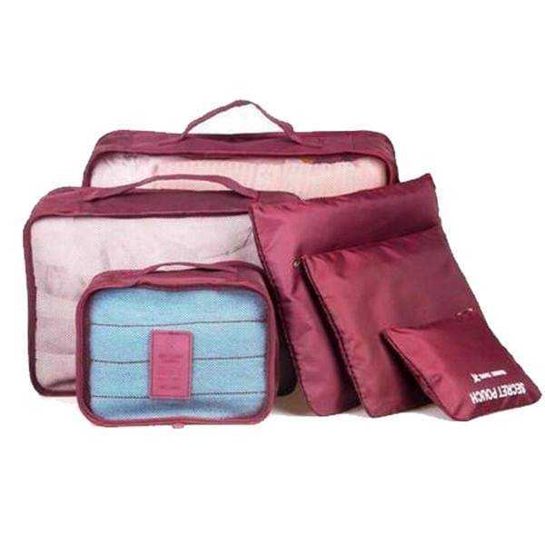6 PC Portable Travel Luggage Packing Cubes - lovell-shop