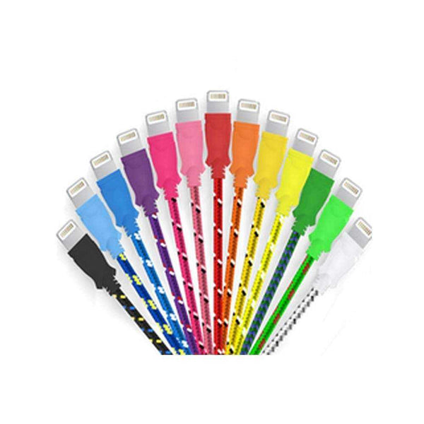 10 Ft Fiber Cloth Cable for iPhone 5 - 6- 6 plus - 7 & 7 plus - Assorted Colors - lovell-shop