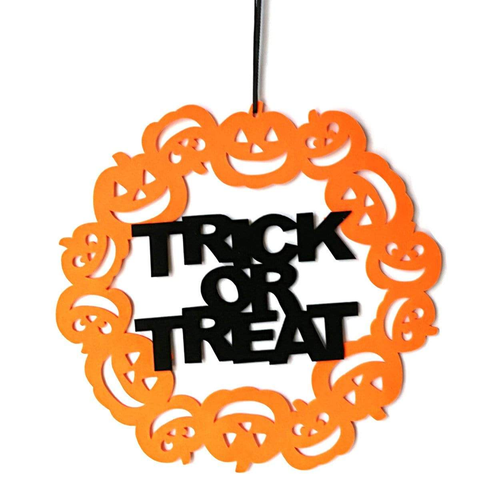 Halloween Non-woven Hanging Trick Or Treat Pumpkins Wall Door Decoration Halloween Party Supplies - lovell-shop