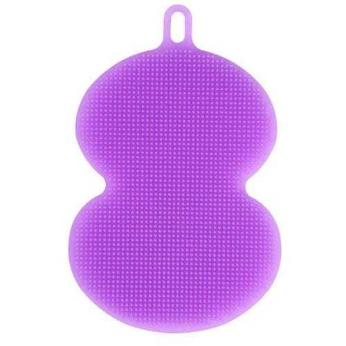 Silicone Dish Washing Sponge Scrubber Kitchen Cleaning Antibacterial Supplies - lovell-shop