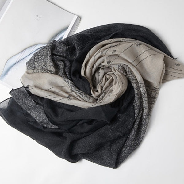 Vintage Print Scarf Women Autumn Cotton Wraps 2019 Ladies Tops Shawl Large Scarves Luxury Long Soft Scarves Stoles Female Poncho - lovell-shop