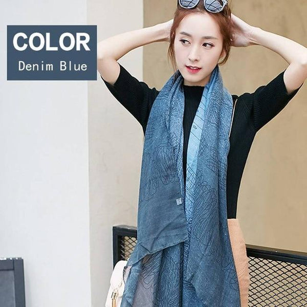 Vintage Print Scarf Women Autumn Cotton Wraps 2019 Ladies Tops Shawl Large Scarves Luxury Long Soft Scarves Stoles Female Poncho - lovell-shop
