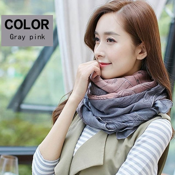 Vintage Print Scarf Women Autumn Cotton Wraps 2019 Ladies Tops Shawl Large Scarves Luxury Long Soft Scarves Stoles Female Poncho - lovell-shop
